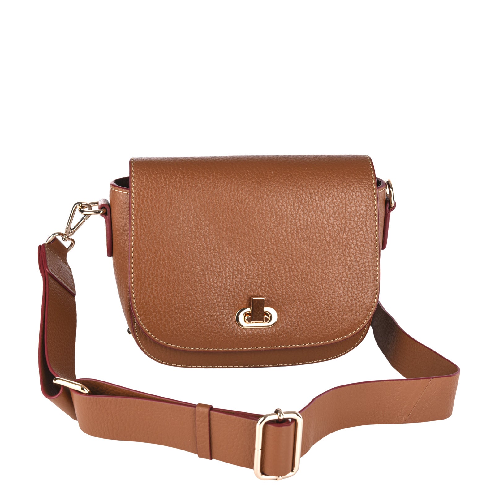 MARNIE - Grained leather messenger bag