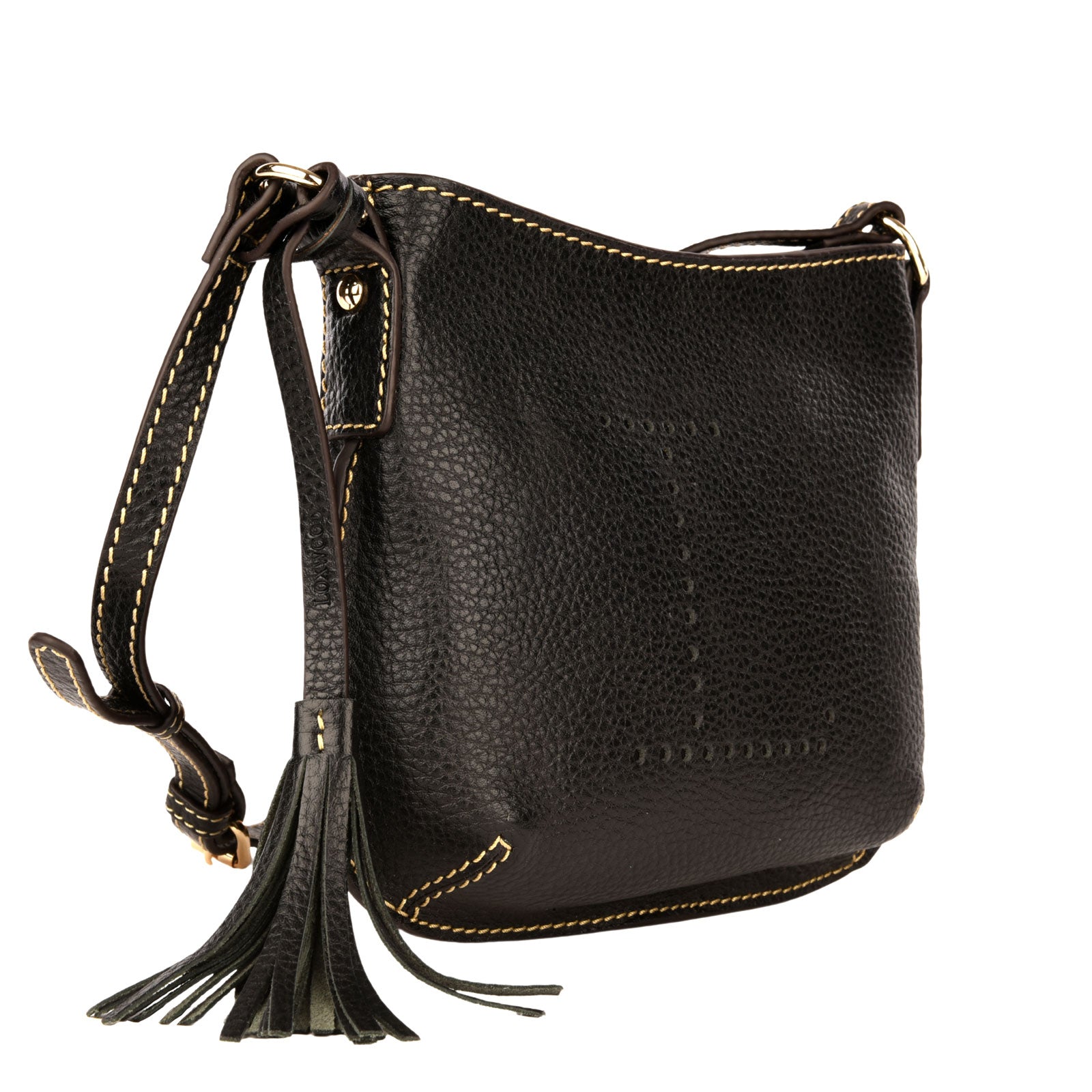MINI CELIA - Small grained leather messenger bag