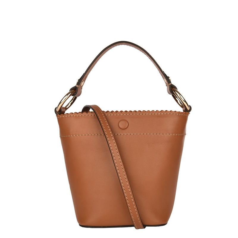 MONCEAU - Scalloped nappa leather chain bag