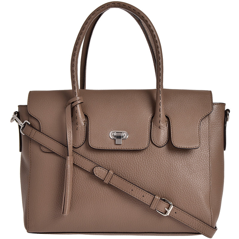 NEW BIBOU - Grained leather flap bag