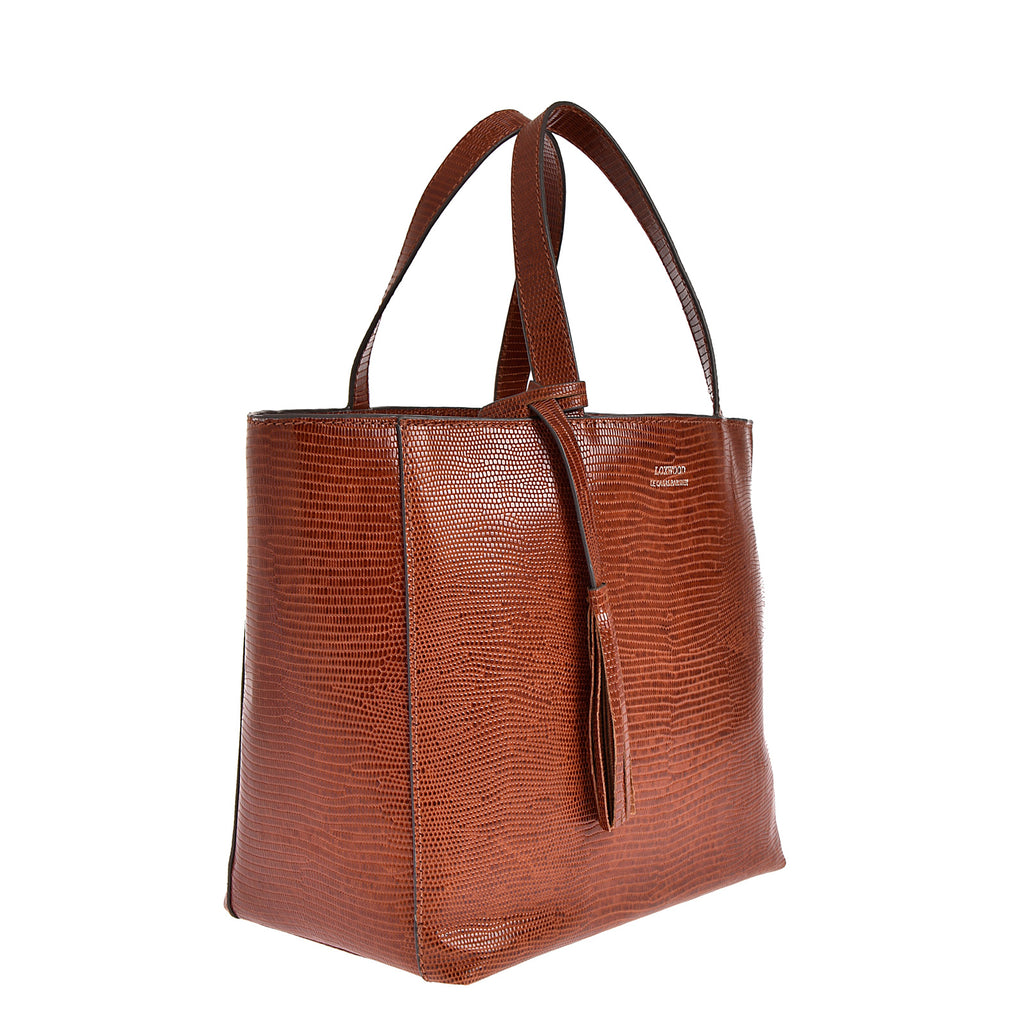 SMALL PARISIAN TOTE - LIZARD EMBOSSED LEATHER