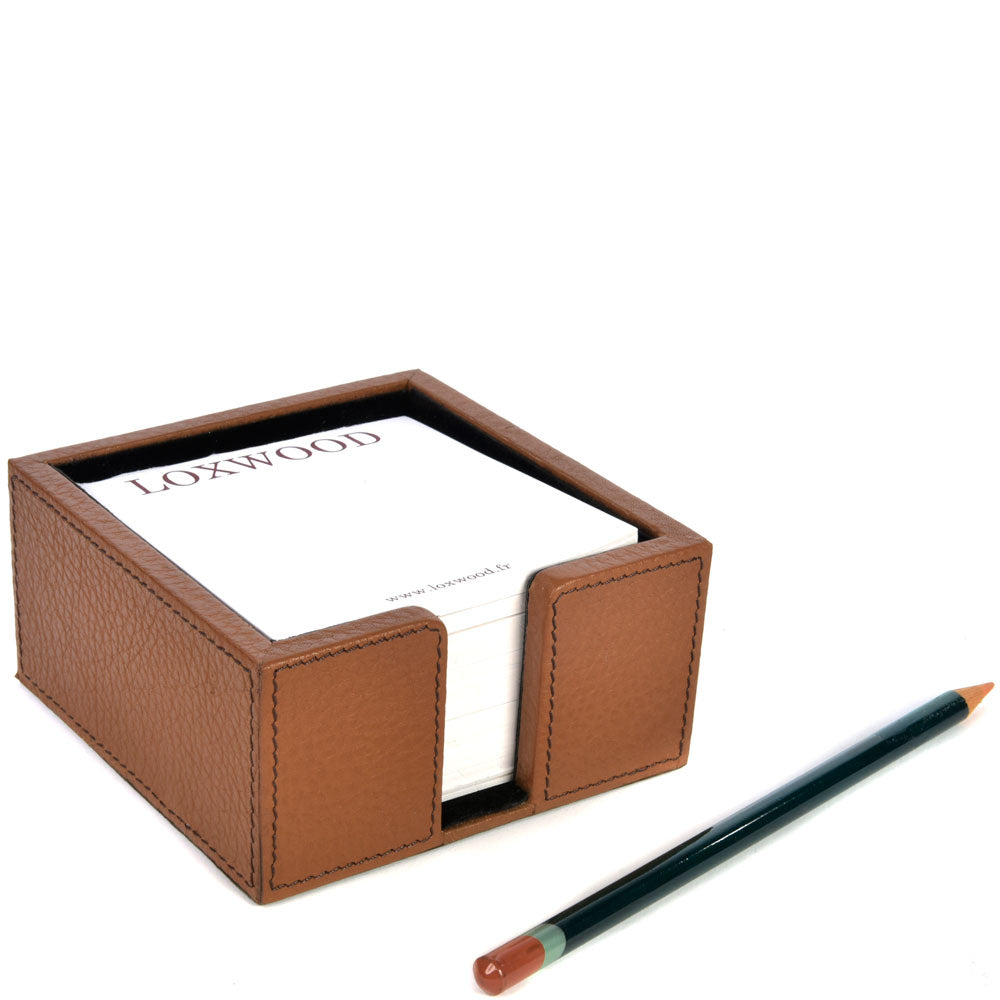Paper pad holder - Grained leather