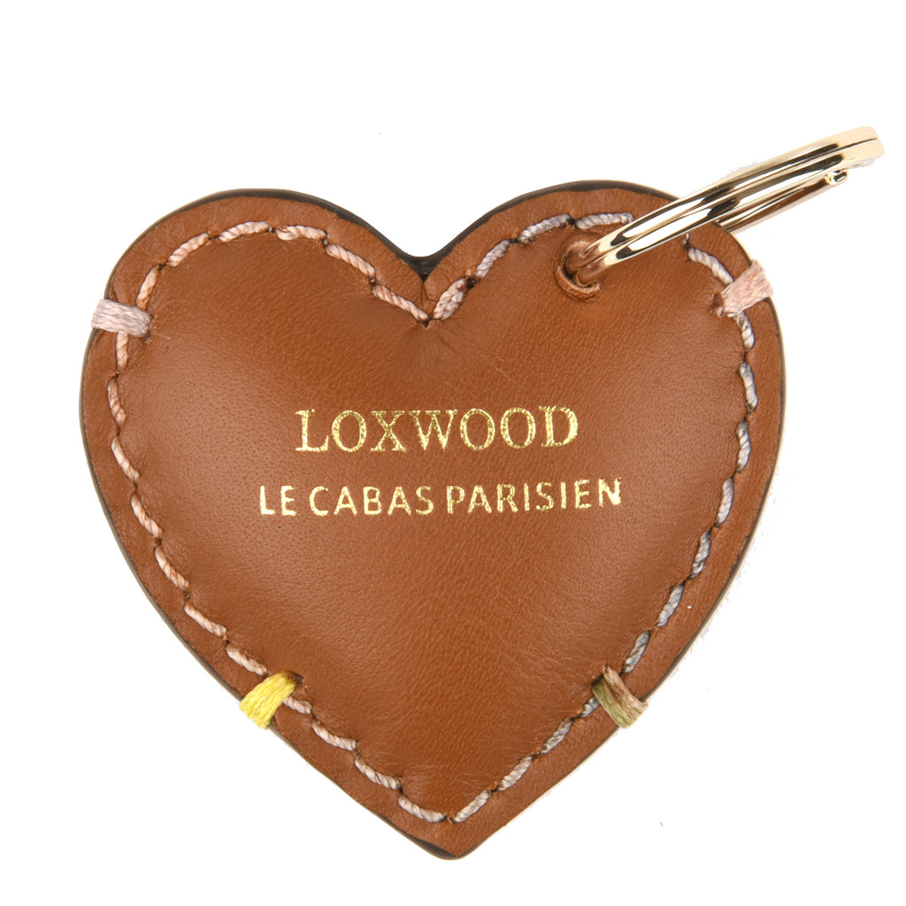 HEART KEY RING - Saddle stitched leather