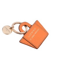 Grained Leather Cabas Key Ring