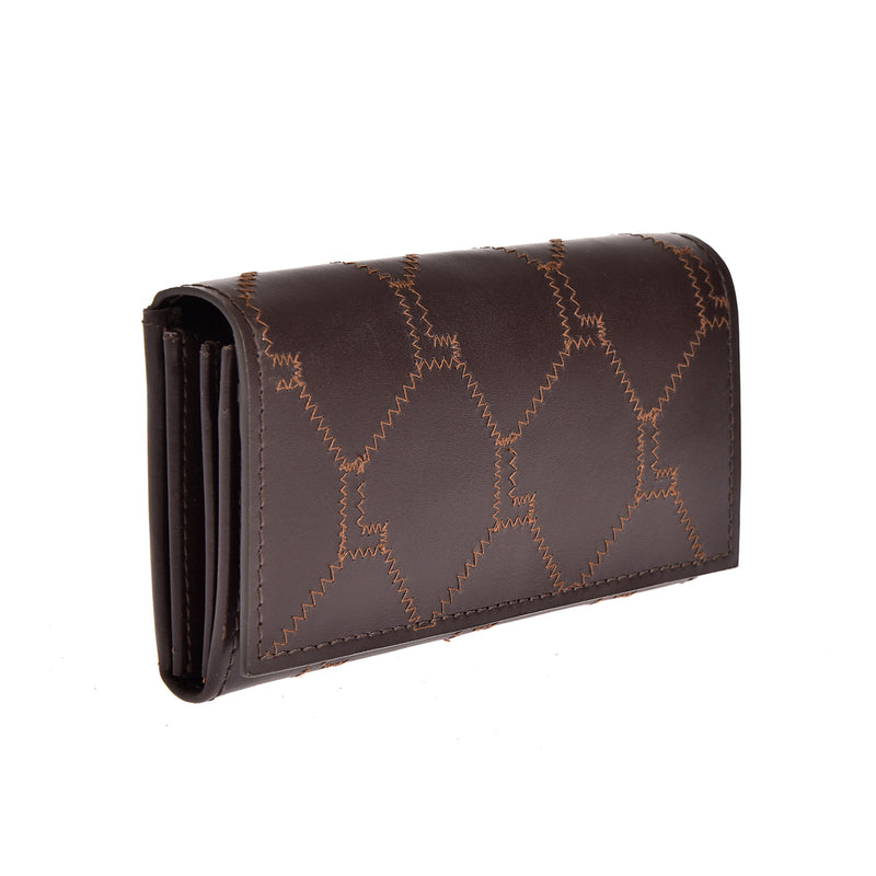 SIGURE FLAP WALLET - EMBROIDERED LEATHER