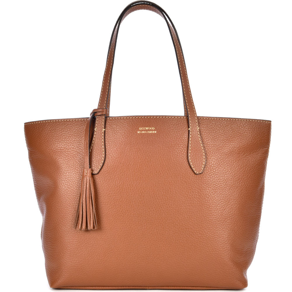 SHOPPER - Grained leather shoulder bag