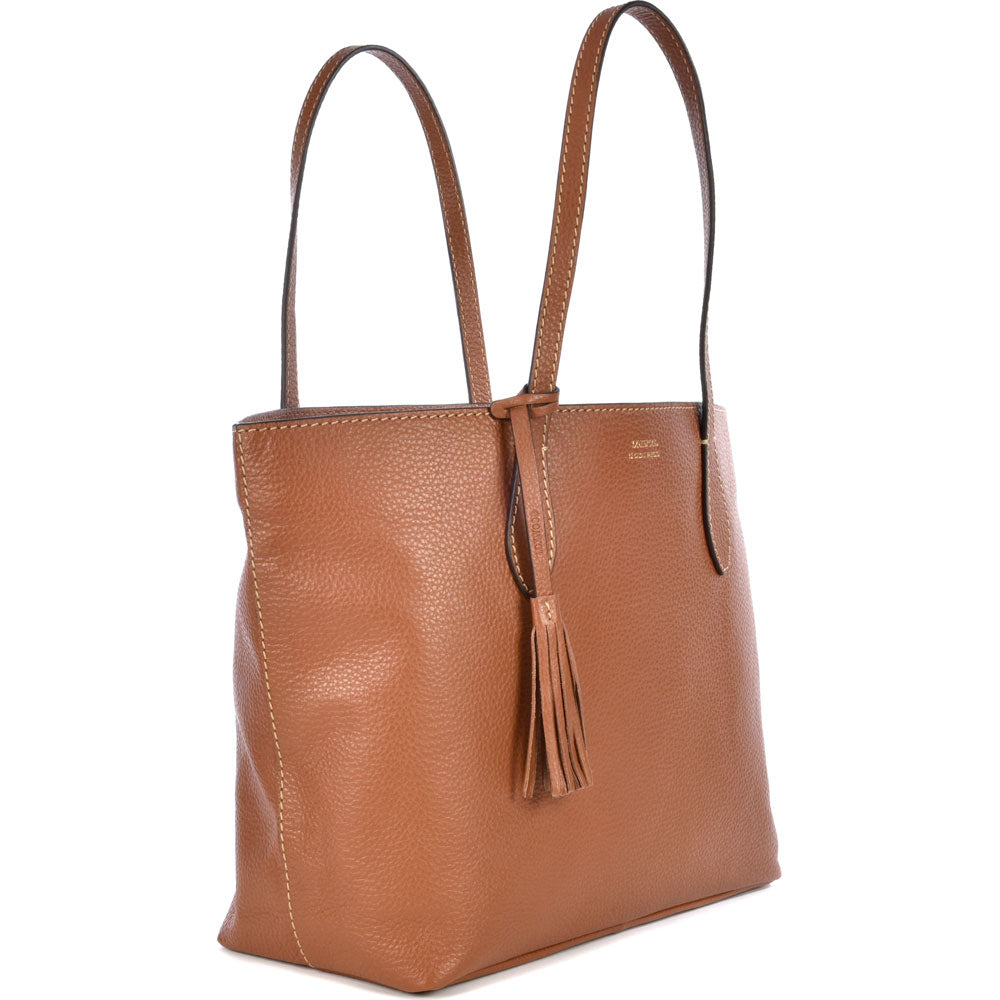 SHOPPER - Grained leather shoulder bag