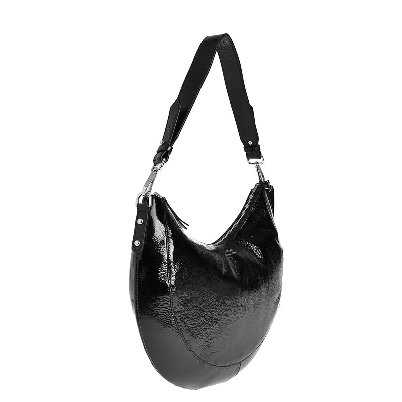 SOLENN- HOBO BAG IN PATENT LEATHER